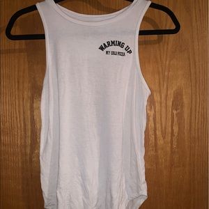 Hollister white tank top size small